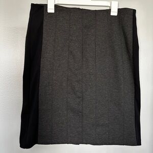 Modern Knit Gray and Black Pencil Skirt